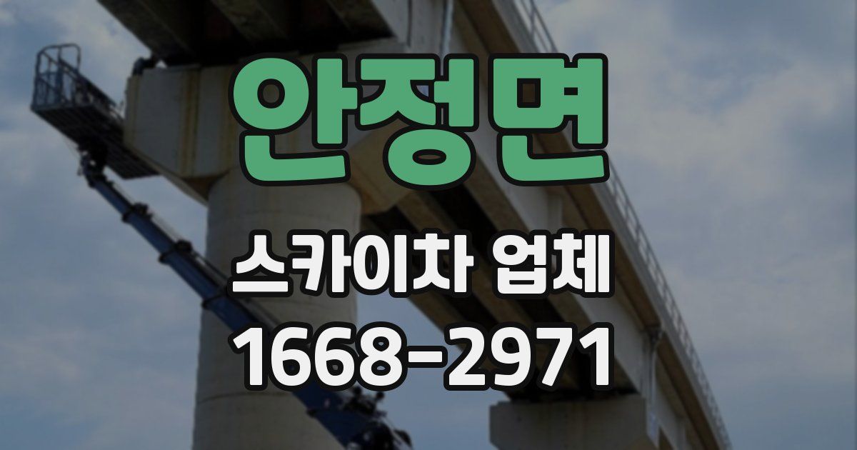 안정면 스카이차 업체
