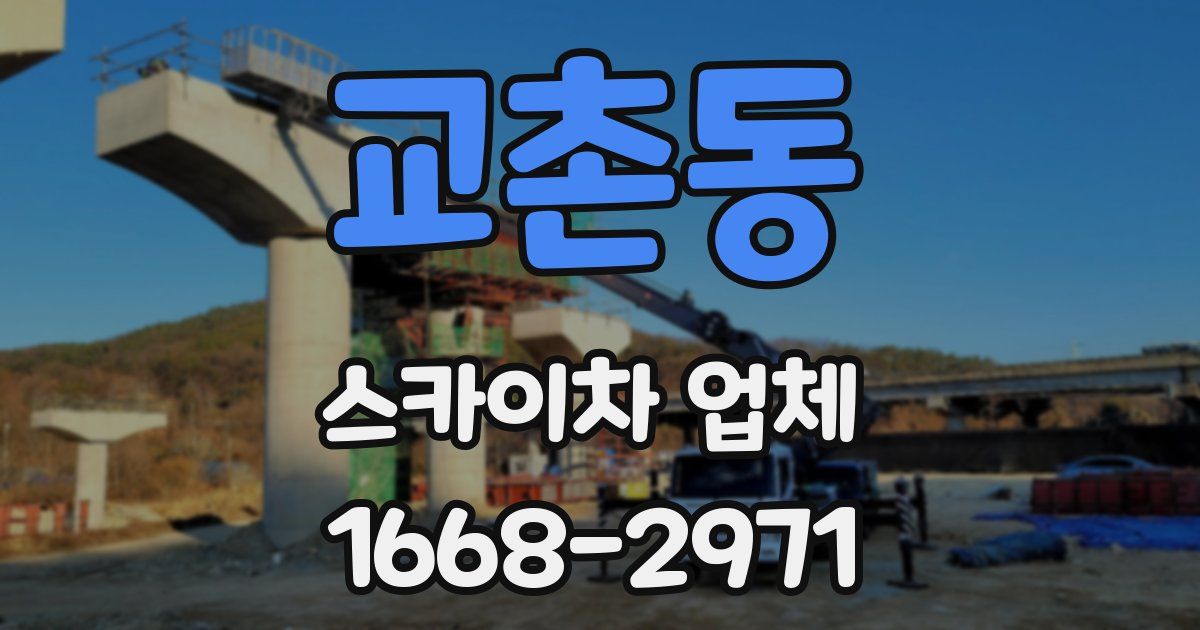 교촌동 스카이차 업체