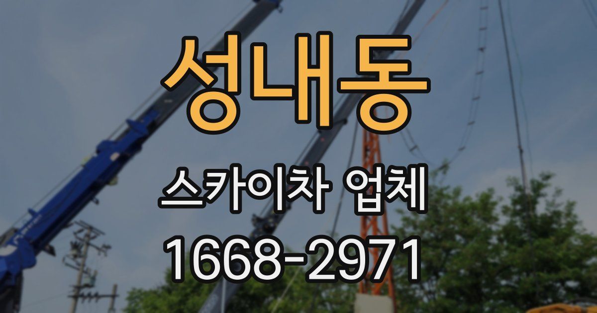 성내동 스카이차 업체