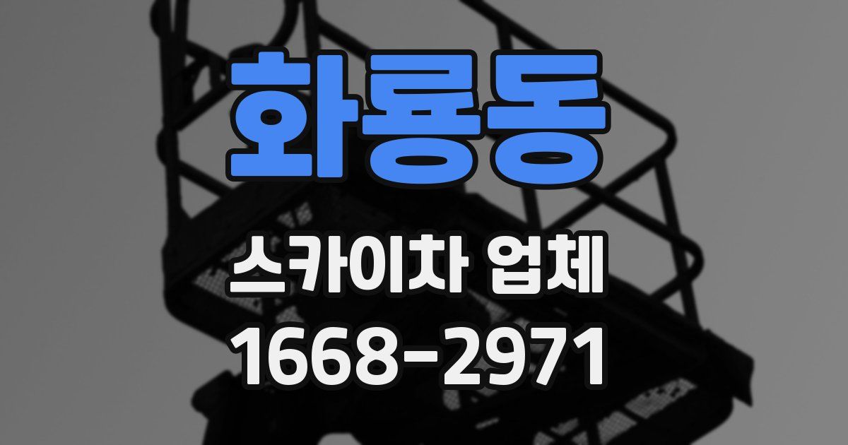 화룡동 스카이차 업체