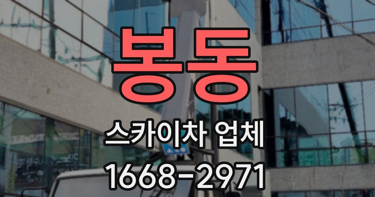 봉동 스카이차 업체
