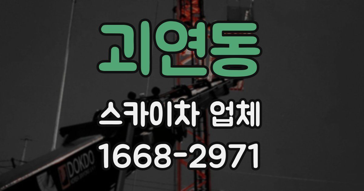 괴연동 스카이차 업체