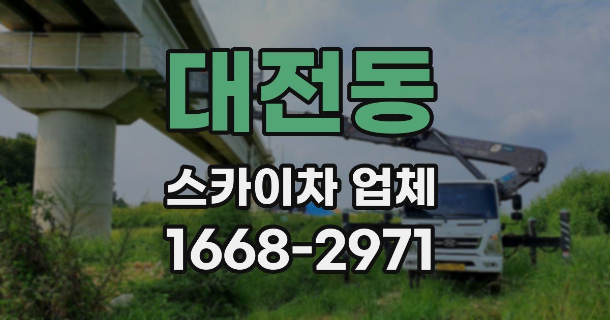 대전동 스카이차 업체