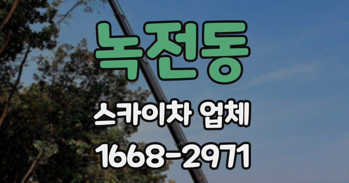 녹전동 스카이차 업체