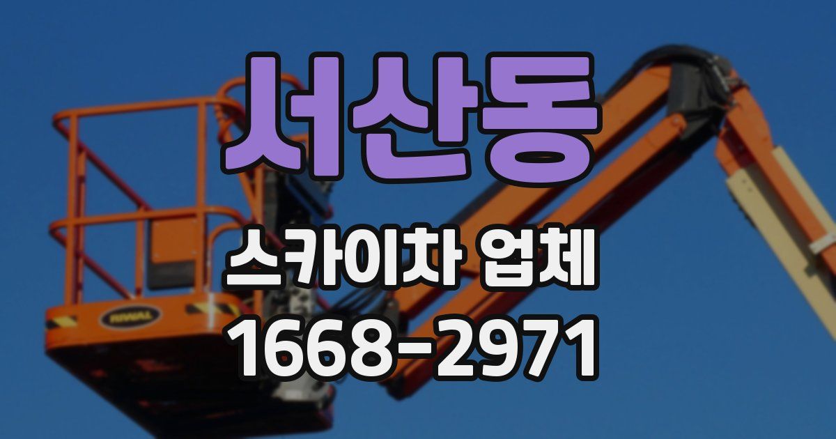 서산동 스카이차 업체