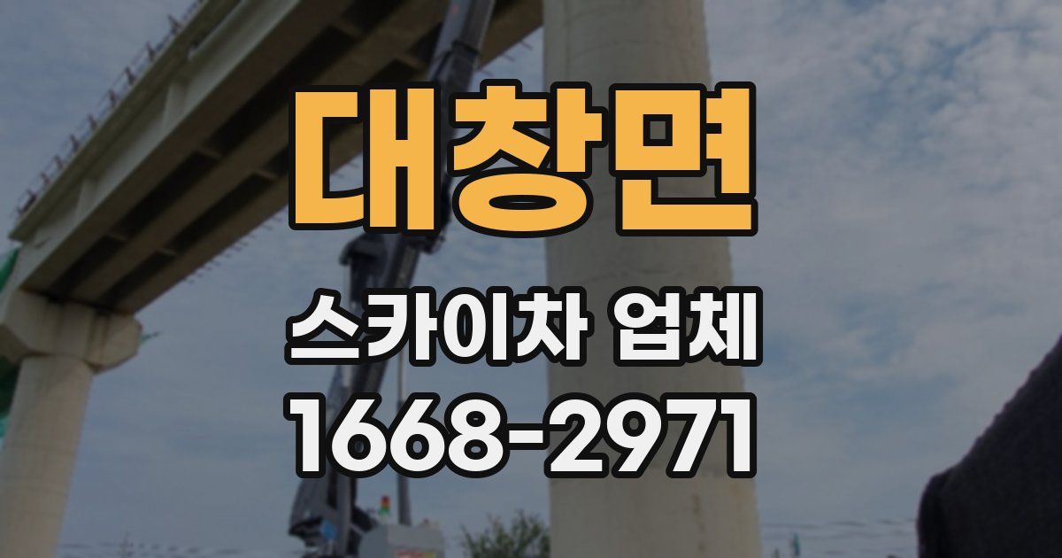 대창면 스카이차 업체