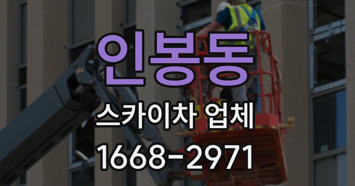 인봉동 스카이차 업체