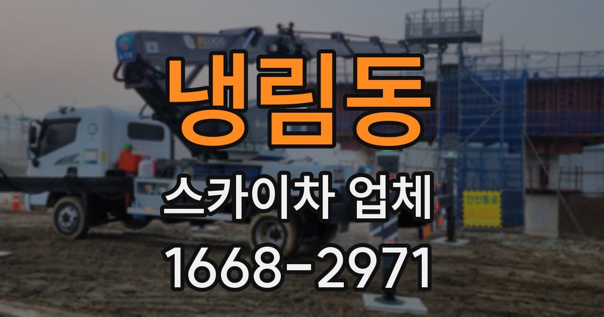 냉림동 스카이차 업체