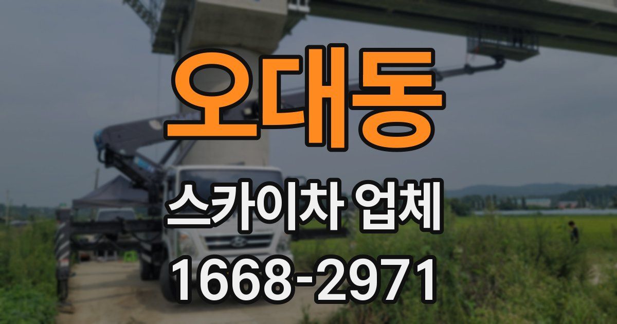 오대동 스카이차 업체
