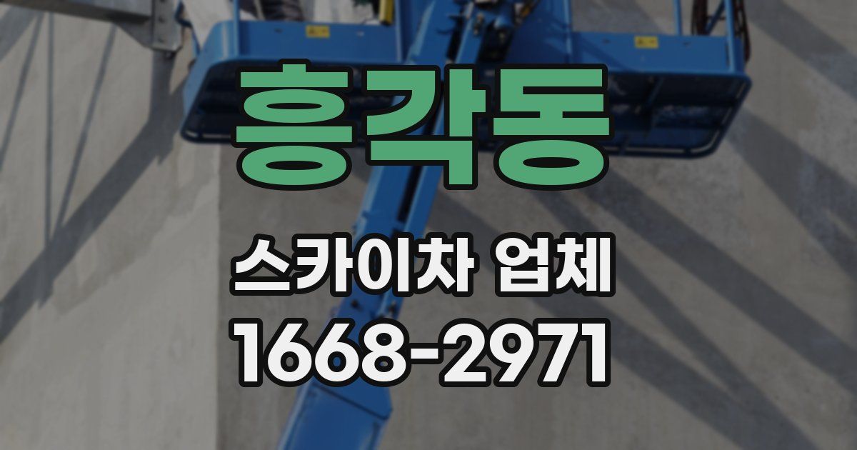 흥각동 스카이차 업체