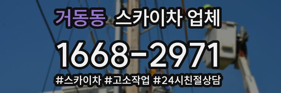 거동동 스카이차 업체