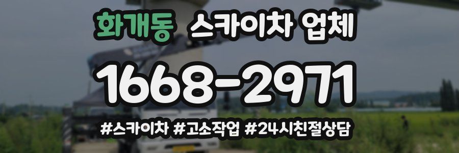 화개동 스카이차 업체