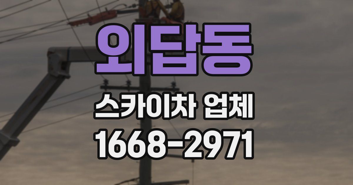 외답동 스카이차 업체