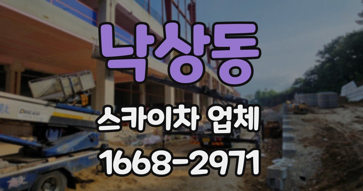 낙상동 스카이차 업체