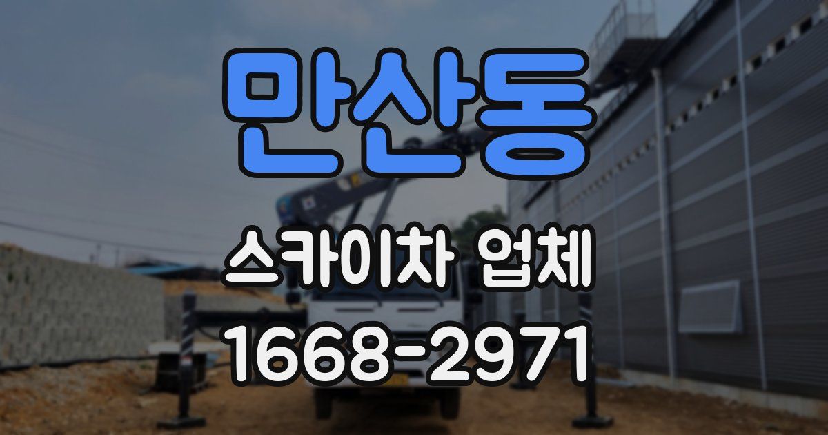 만산동 스카이차 업체