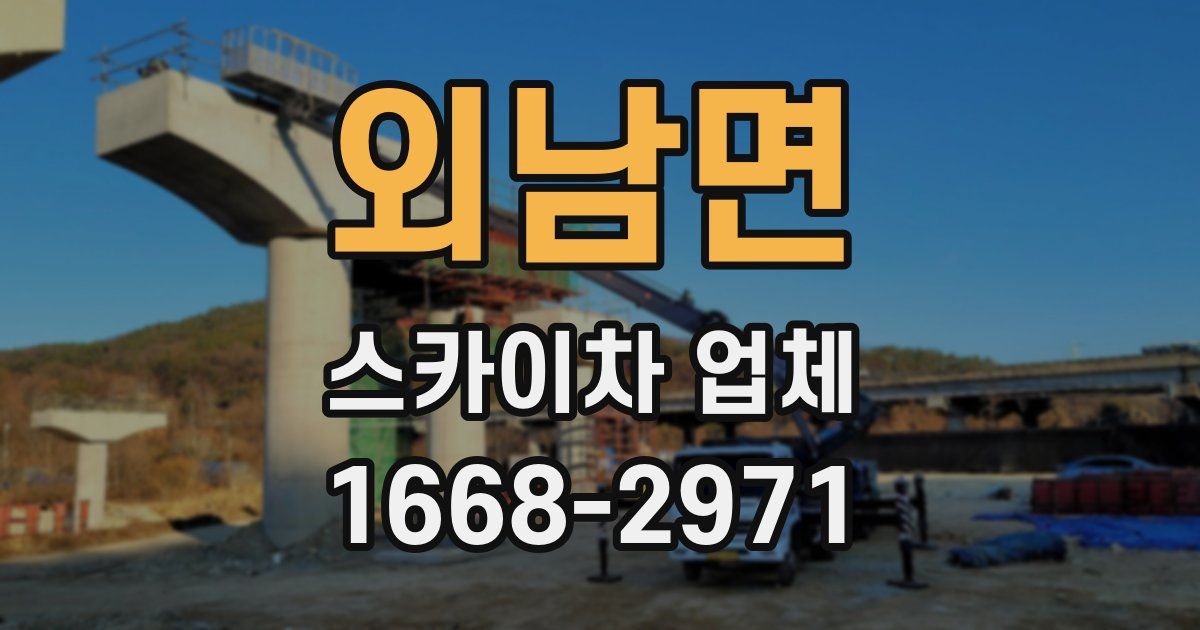 외남면 스카이차 업체