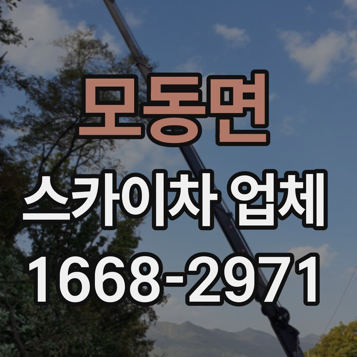 모동면 스카이차 업체