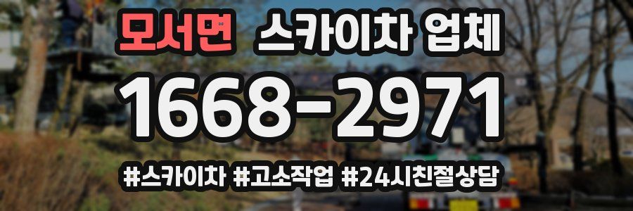 모서면 스카이차 업체