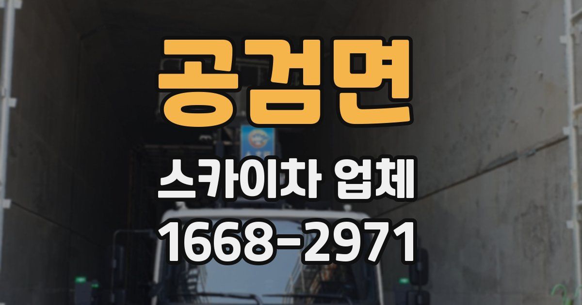 공검면 스카이차 업체