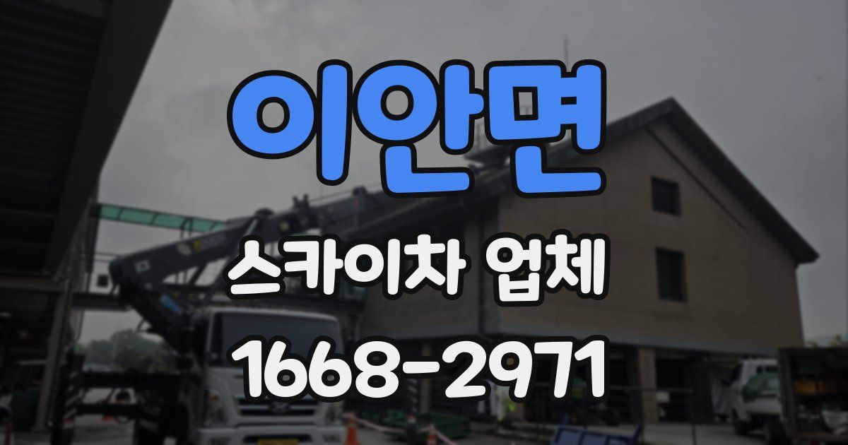 이안면 스카이차 업체