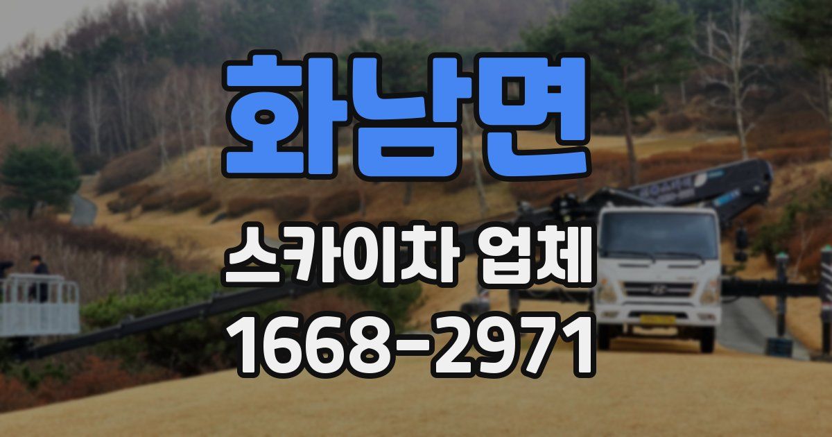 화남면 스카이차 업체