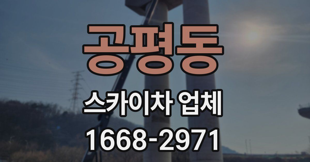 공평동 스카이차 업체