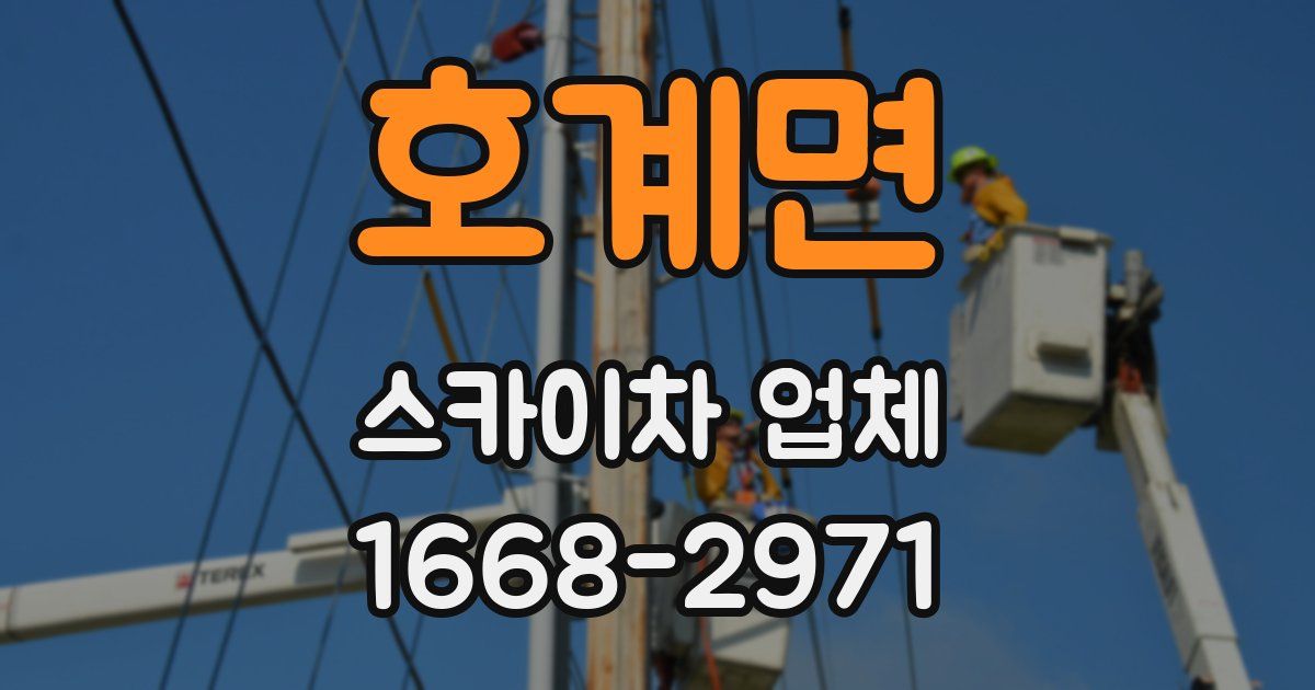 호계면 스카이차 업체