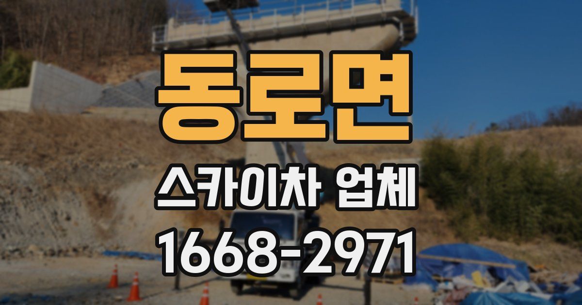 동로면 스카이차 업체