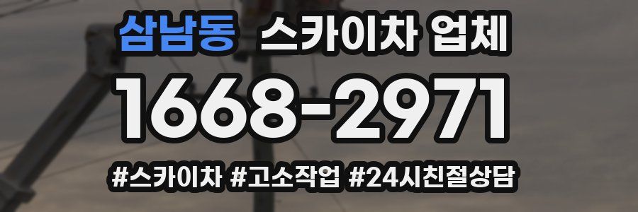 삼남동 스카이차 업체
