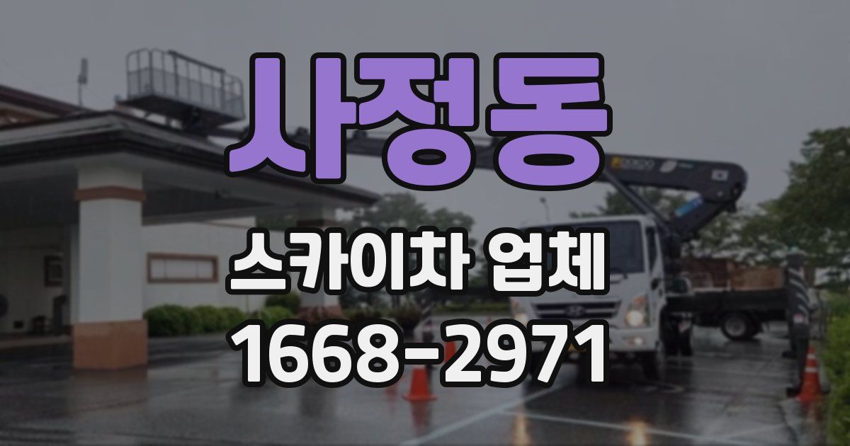 사정동 스카이차 업체