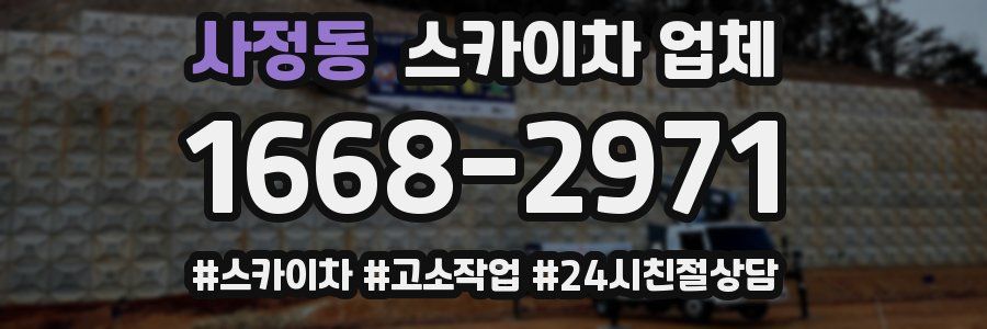 사정동 스카이차 업체