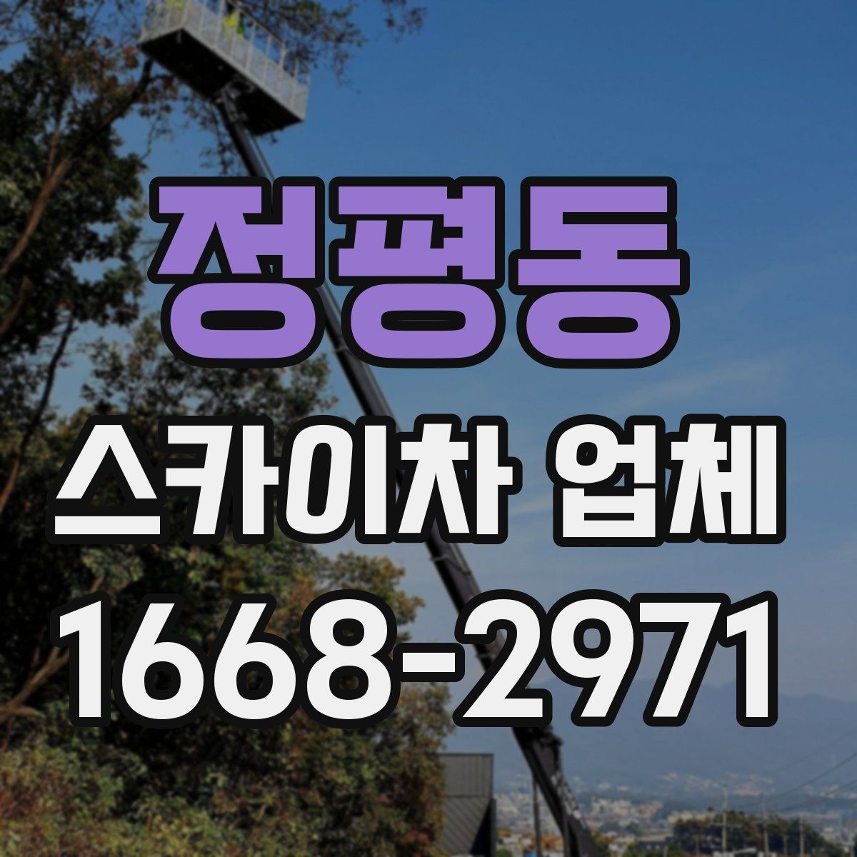 정평동 스카이차 업체