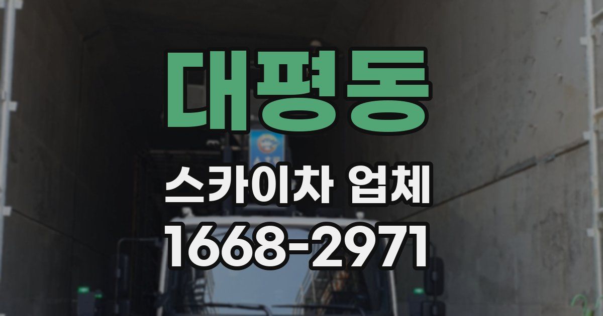 대평동 스카이차 업체