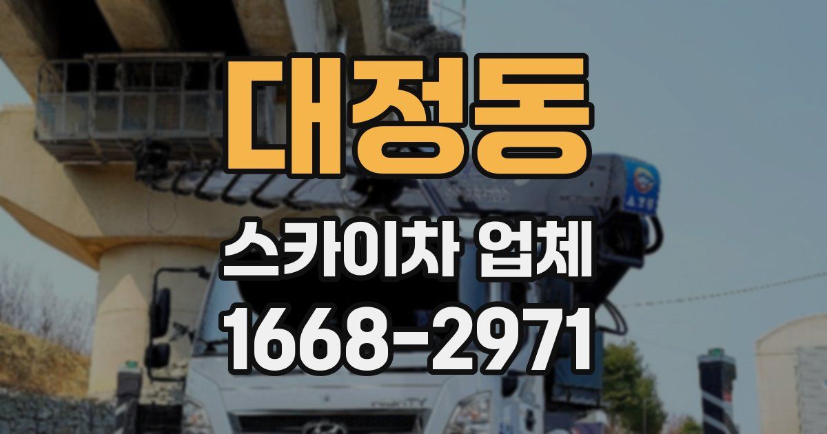 대정동 스카이차 업체