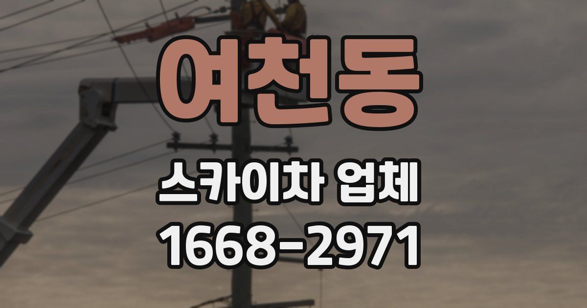 여천동 스카이차 업체