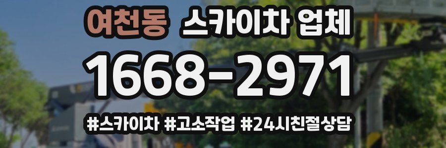 여천동 스카이차 업체