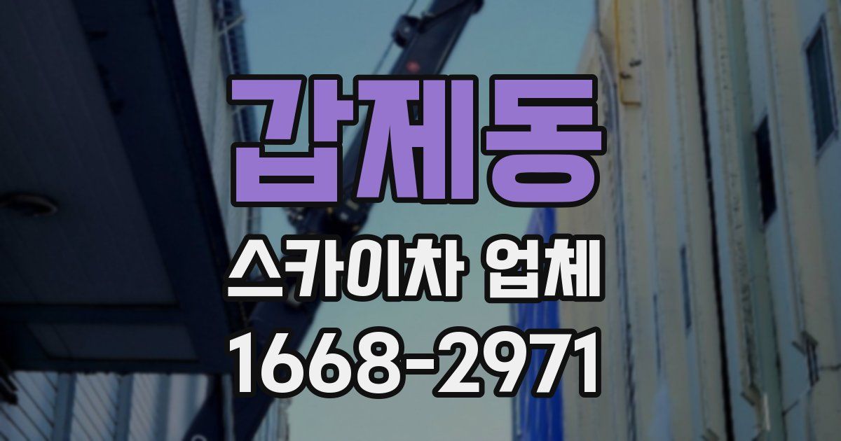 갑제동 스카이차 업체