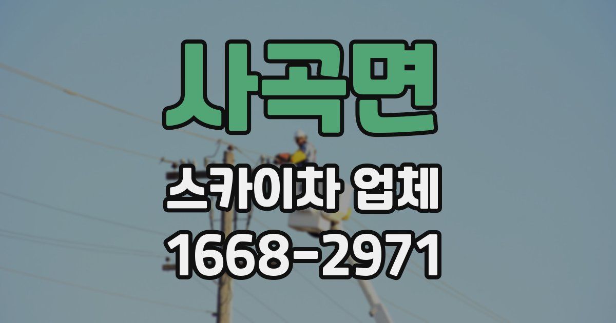 사곡면 스카이차 업체