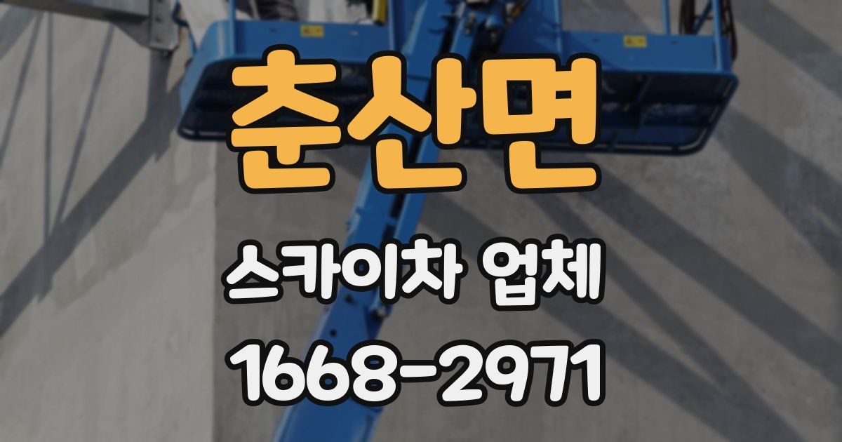 춘산면 스카이차 업체