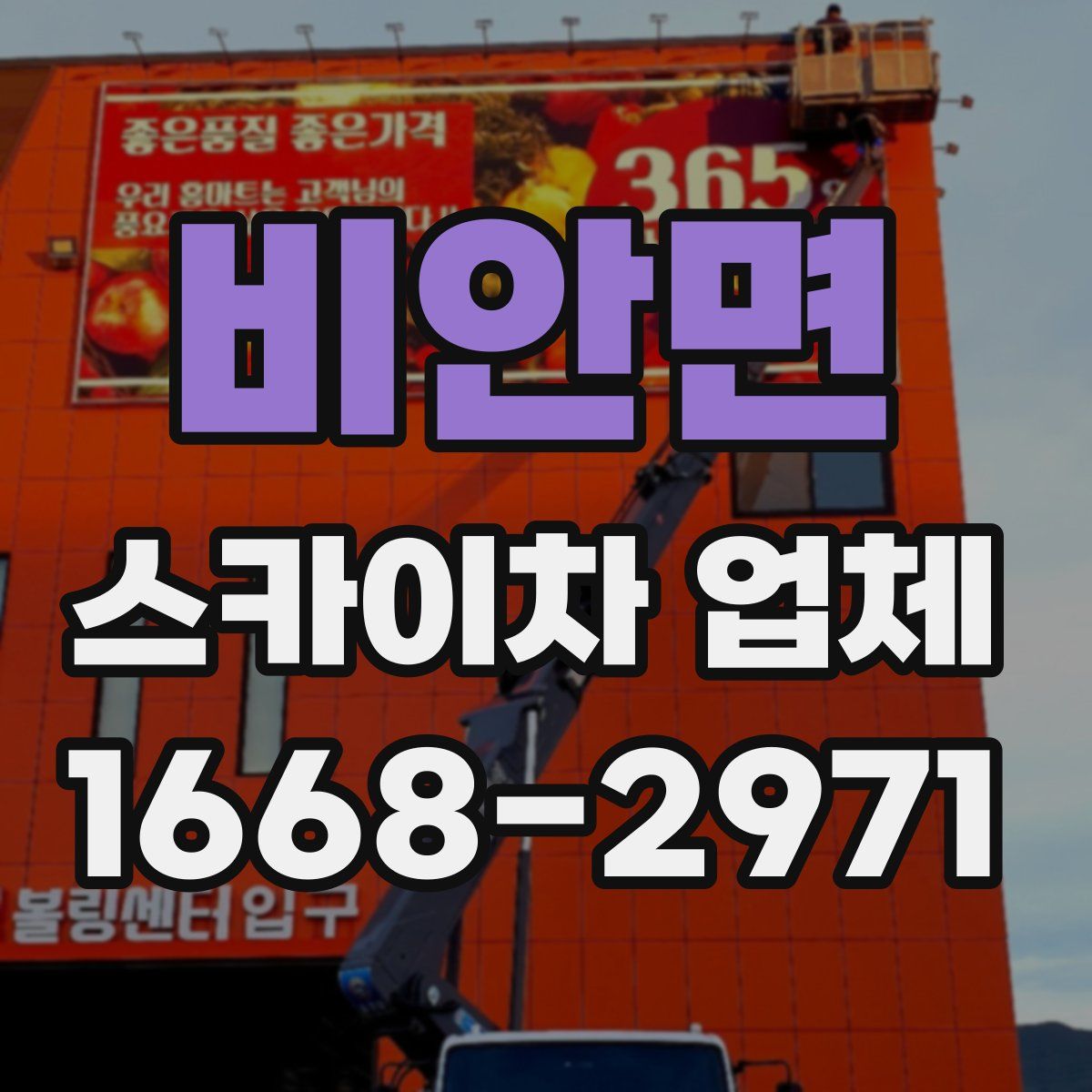 비안면 스카이차 업체