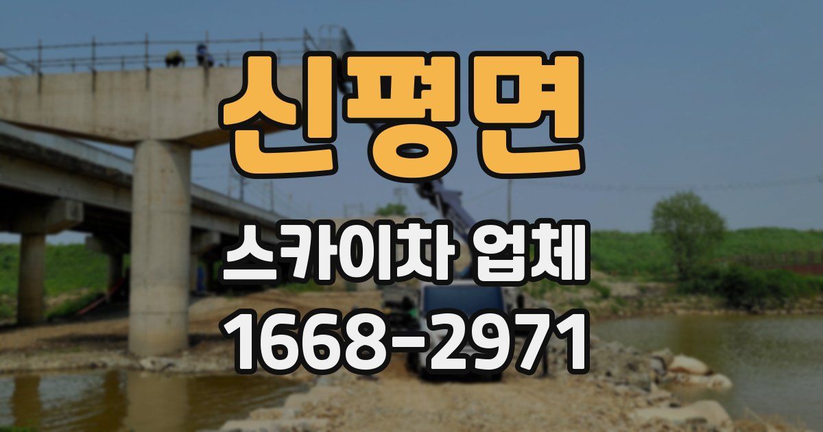 신평면 스카이차 업체