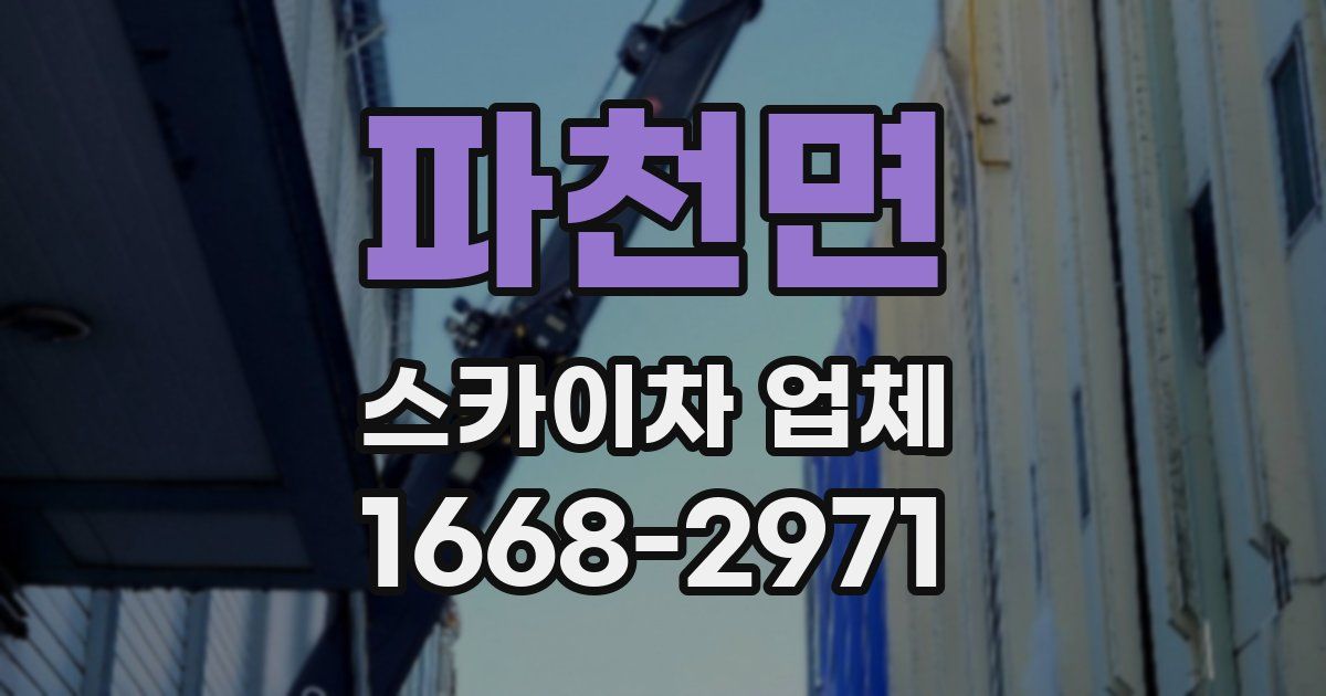 파천면 스카이차 업체