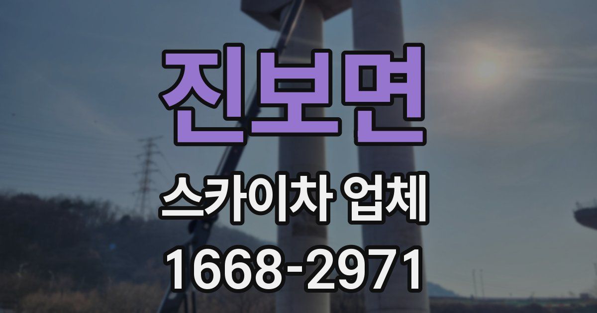 진보면 스카이차 업체