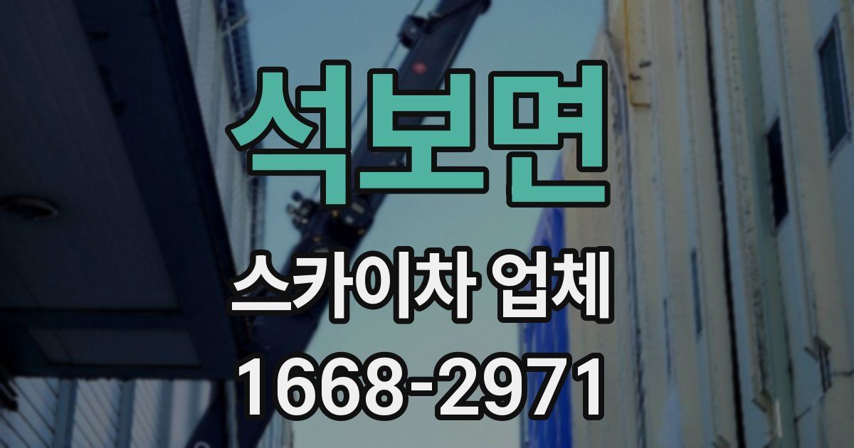 석보면 스카이차 업체