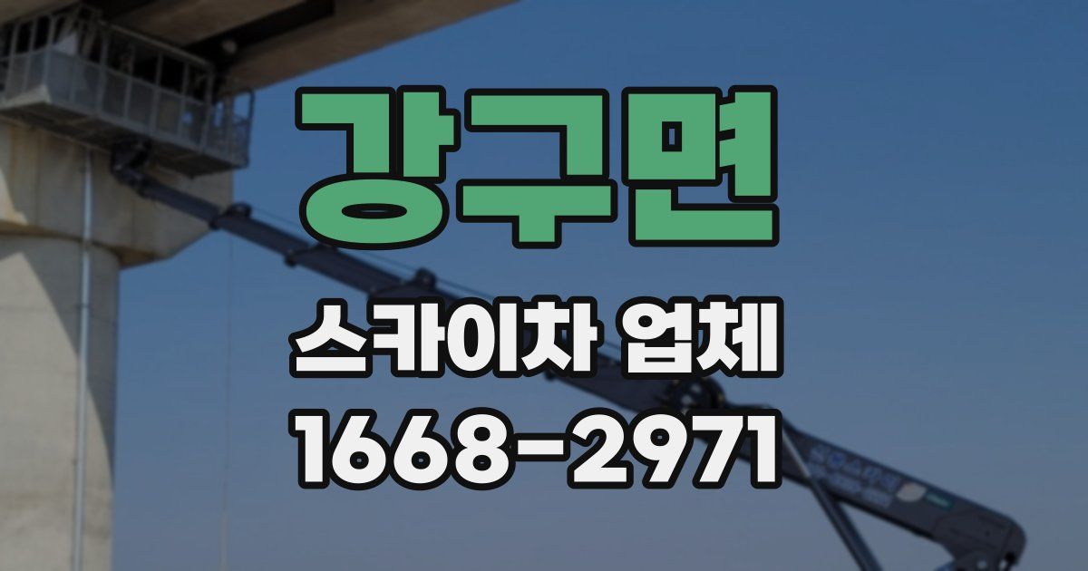 강구면 스카이차 업체
