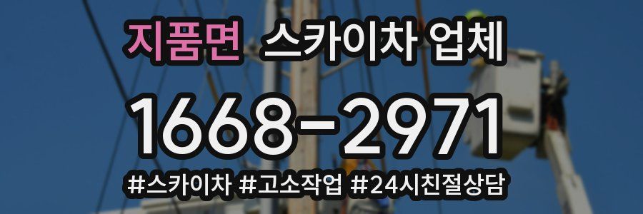 지품면 스카이차 업체