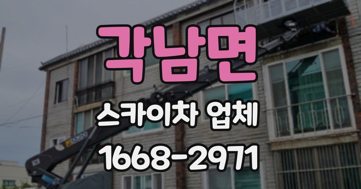 각남면 스카이차 업체