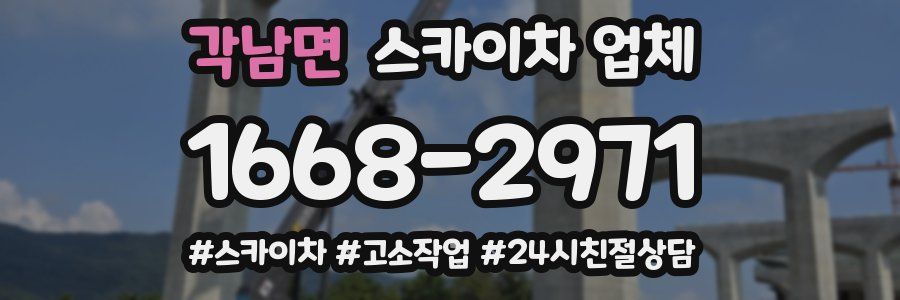각남면 스카이차 업체