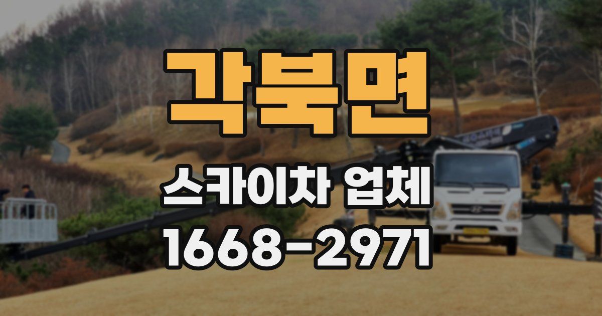 각북면 스카이차 업체