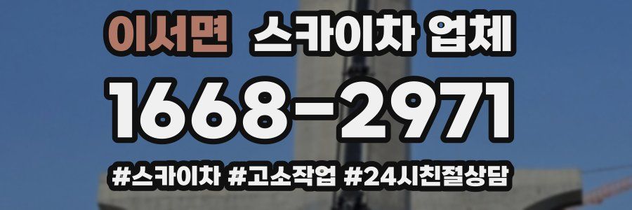 이서면 스카이차 업체